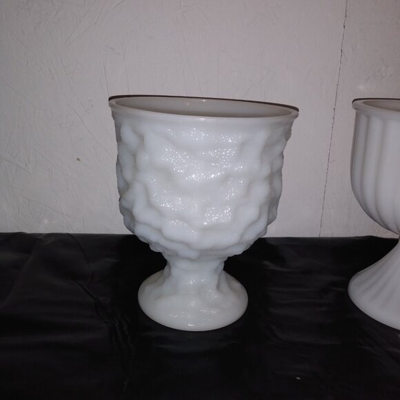 Vintage Milk Glass Vase/Planters - Picture 7 of 10